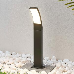 Lindby Φωτιστικό τοίχου Ilvita LED, 60 cm, ανθρακί, μέταλλο, IP54, Μαύρο, Αλουμίνιο, σύγχρονο
