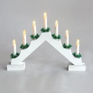 ^ "7 WHITE WOODEN CANDLE BRIDGE", 7 LED ΛΑΜΠ. ΜΠΑΤ. (2XAA), WW,IP20, 39X4.5X30CM