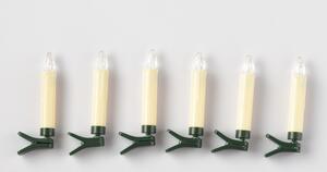 ^ "6 WHITE MINI CLIPS CANDLES", 6*1 LED ΛΑΜΠ. ΜΠΑΤ. (6*AAA), WW,IP20, φ1.5X10.5cm