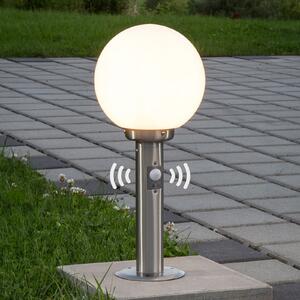 Lindby Λάμπα βάσης Vedran, 45 cm, ανοξείδωτο ατσάλι, αισθητήρας, ρυθμιζόμενος, Μεταλλικό, Ανοξείδωτος χάλυβας, σύγχρονο, Υπαίθρια σφαίρα