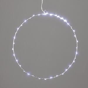 ^ "D30CM SILVER ROUND" 45 ΜΙΝΙ LED ΛΑΜ, CW, ΑΣΗΜΙ ΚΑΛΩΔ. ΧΑΛΚΟΥ,ΑΝΤΑΠΤ.(3VDC),IP44, 3M ΔΙΑΦ ΚΑΛ