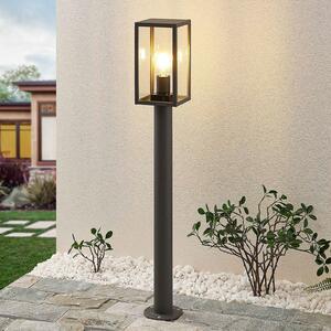 Lindby Filimon φως διαδρομής, 80 cm, ανθρακί, IP44, E27, ρυθμιζόμενος, Μαύρο, Αλουμίνιο, σύγχρονο