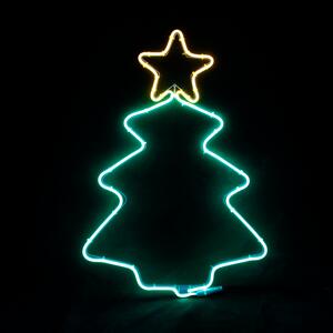 ^ "CHRISTMAS TREE" 200 NEON LED 2m NEON DOUBLE SMD ΦΩΤ., WW + ΠΡΑΣΙΝΟ ΣΤΑΘ., IP44, 38.5X54CM, 1.5m Κ