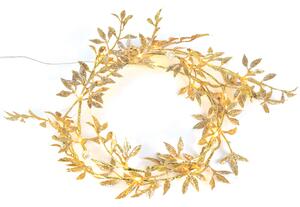 ^ "GOLD GARLAND", 20 ΜΙΝΙ LED ΛΑΜΠ. WW ΜΠΑΤ. (2XAA) ΑΣΗΜΙ ΚΑΛ. ΧΑΛΚΟΥ IP20 150+30CM ΔΙΑΦ ΚΑΛ ΤΡΟΦ