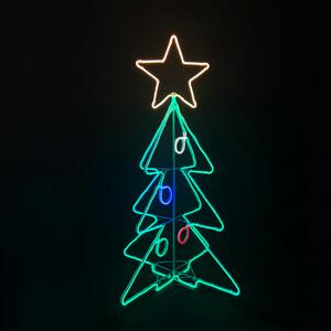 3D CHRISTMAS TREE 1000 LED ΔΙΠΛΗΣ ΟΨΗΣ ΦΩΤ. 9,5m ΠΟΛΥΧΡ. ΣΤΑΘΕΡΟ IP65 75*75*130cm 1,5m ΚΑΛ