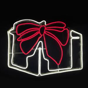 GIFT BOX 700DOUBLE NEON LED ΜΟΤΙΦ 8,5m ΛΕΥΚΟ & ΚΟΚΚΙΝΟ ΣΤΑΘΕΡΟ IP65 133*30cm 1.5m ΚΑΛ