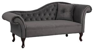 ΑΝΑΚΛΙΝΔΡΟ T.CHESTERFIELD ΓΚΡΙ ΒΕΛΟΥΔΟ NIOVI HM3008.10 ΔΕΞΙ ΜΠΡΑΤΣΟ 189x61x84Yεκ