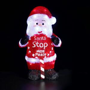 ACRYLIC STANDING SANTA 60 LED ΛΕΥΚΑ IP44 24,5*18*40,5cm 30cm ΚΑΛ