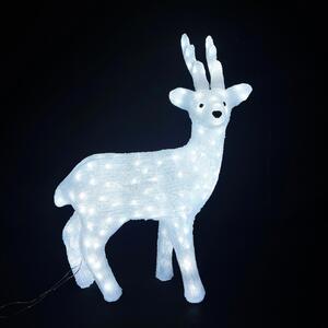 ACRYLIC STANDING REINDEER 150 LED ΛΕΥΚΑ IP44 57,5*32*74,5cm 30cm ΚΑΛ