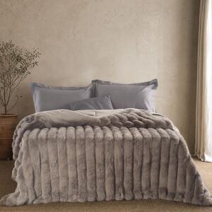 Γούνινο Κουβερτοπάπλωμα Μονό (160x220) Rythmos Atelier Taupe