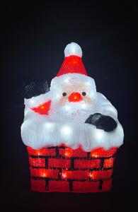 ACRYLIC CHIMNEY SANTA 50 LED ΛΕΥΚΑ IP44 23,5*23,5*35cm 30cm ΚΑΛ