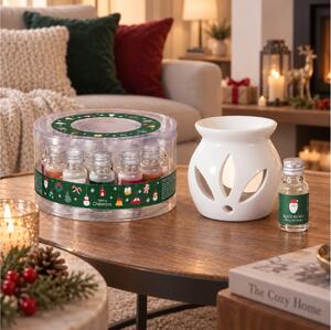 Σετ Αρωματιστής Αιθέριων Ελαίων Oil Burner με 12 αρώματα - 13 τεμάχια