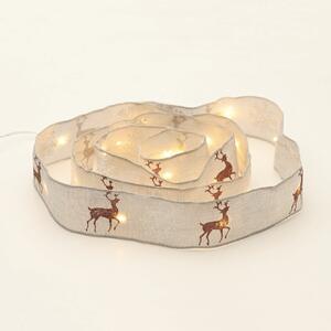 WHITE RIBBON WITH REINDEERS 20 LED ΛΑΜΠ.ΧΑΛΚΟΥ WW ΑΣΗΜΙ ΚΑΛ. ΜΠΑΤ:2XAA(ΔΕΝ ΠΕΡΙΛ) IP20 2m 30cm 1.2W