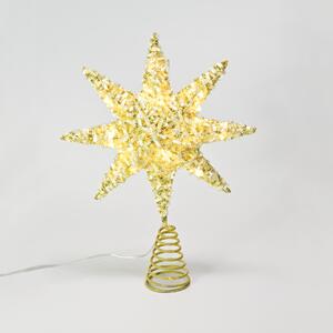 ^ "GOLD TINSEL THREAD STAR 1" 20 MINI WW LED ΛΑΜΠ. ΜΠΑΤ. 3ΧΑΑ,IP20 28x5x20cm