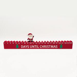 WOODEN CALENDAR WITH SANTA ΔΙΑΚΟΣΜΗΤΙΚΟ 45.5x2.5x11cm