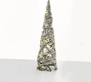 ^ "GREEN PINE NEEDLE CONE TREE" 20 MINI WW LED ΛΑΜΠ. ΜΠΑΤ. 3ΧΑΑ,IP20 Φ13X40cm