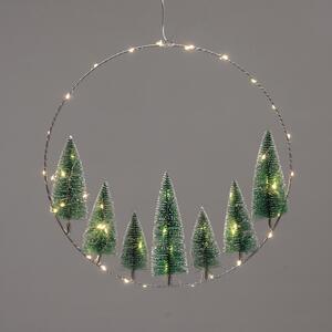 WREATH TREES ΔΙΑΚΟΣΜ ΚΡΕΜΑΣΤΟ 50 LED ΛΑΜΠ ΘΕΡΜΑ ΜΠΑΤ 3ΧΑΑ (ΔΕΝ ΣΥΜΠ) IP20 ΔΙΑΜ:40cm 30cm ΚΑΛ