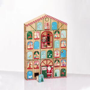 WOODEN HOUSE CALENDAR WITH DRAWERS ΔΙΑΚΟΣΜΗΤΙΚΟ 39x8.5x60cm