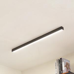 Lucande Φωτιστικό οροφής LED Teniona, 101 cm, μαύρο, αλουμίνιο, ρυθμιζόμενος, Μαύρο, Σαλόνι / τραπεζαρία, Αλουμίνιο, σύγχρονο