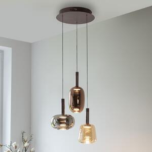 Paul Neuhaus Irides LED κρεμαστό φωτιστικό, Ø 43 cm, χρωματιστό, γυαλί, ρυθμιζόμενος, Πολύχρωμο, Σαλόνι / τραπεζαρία, Γυαλί, σύγχρονο
