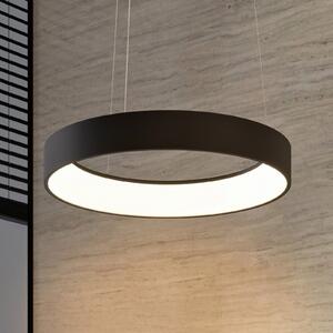 Arcchio LED κρεμαστό φωτιστικό Aleksi, Ø 60 cm, μαύρο, μέταλλο, CCT, ρυθμιζόμενος, Μαύρο, Κουζίνα, Μέταλλο, σύγχρονο