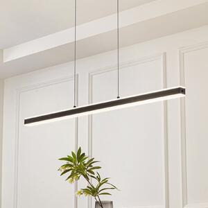 Lucande Pendolo LED κρεμαστό φωτιστικό, μαύρο, αλουμίνιο, 120 cm, ρυθμιζόμενος, Μαύρο, Σαλόνι / τραπεζαρία, Αλουμίνιο, σύγχρονο