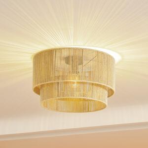 Lindby φωτιστικό οροφής Anuva, μπεζ φυσικό, χαρτί, Ø 45 cm, ρυθμιζόμενος, Μπεζ, Σαλόνι / τραπεζαρία, Χαρτί / χαρτόνι, Εξοχική κατοικία / Ρουστίκ