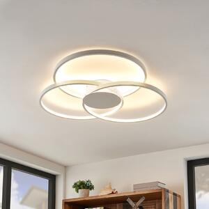 Lindby LED φωτιστικό οροφής Riley, λευκό, μεταλλικό, 80 cm, dimmable, ρυθμιζόμενος, Λευκό, Σαλόνι / τραπεζαρία, Αλουμίνιο, σύγχρονο, Οροφή πολλαπλής φλόγας