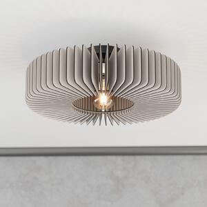 EGLO Φωτιστικό οροφής Palombaia, λευκό, Ø 50 cm, ατσάλι/ξύλο, E27, ρυθμιζόμενος, Λευκό, Μέταλλο
