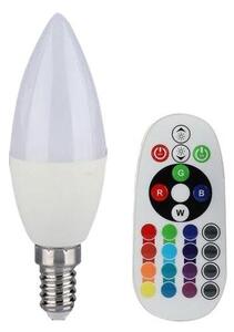 Λαμπτήρας LED RGB Dimmable E14/3,5W/230V 6400K + RC