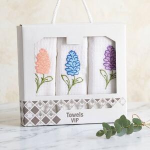 Πετσέτες Κουζίνας (Σετ 3τμχ) Rythmos Flowers