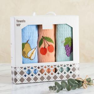 Ποτηρόπανα Πικέ (Σετ 3τμχ) Rythmos Fruits