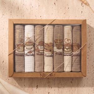 Ποτηρόπανα Πικέ (Σετ 7τμχ) Rythmos Everyday Coffee