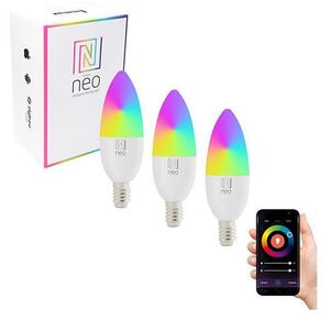 Immax NEO 07716C - ΣΕΤ 3x LED RGB+CCT Επιτραπέζια λάμπα dimming E14/5,5W/230V Wi-Fi Tuya