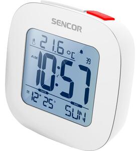 Sencor - Ξυπνητήρι με οθόνη LCD και θερμόμετρο 2xAAA λευκό