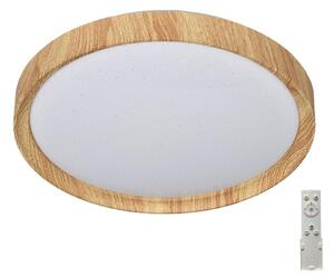 Prezent 71330-LED Dimmable φωτιστικό οροφής WOODEN LED/33W/230V 3000-6500K+ RC