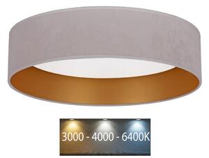 Brilagi - LED Φωτιστικό οροφής VELVET LED/24W/230V 3000/4000/6400K κρεμ/χρυσό