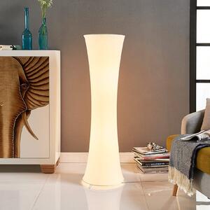 Lindby φωτιστικό δαπέδου Liana, ύψος 123 cm, λευκό, ύφασμα