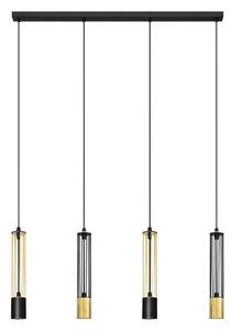 LED Κρεμαστό φωτιστικό οροφής ράγα BARS 4xGU10/4,8W/230V μαύρο/χρυσό