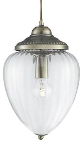 Searchlight 1091AB - Κρεμαστό φωτιστικό οροφής PINEAPPLE 1xE27/60W/230V ορείχαλκος