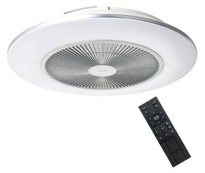 Brilagi - LED Dimmable φωτιστικό με ανεμιστήρα AURA LED/38W/230V ασημί + RC