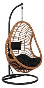 ΚΡΕΜΑΣΤΗ ΠΟΛΥΘΡΟΝΑ ΦΩΛΙΑ CALLIE HM5541.04 ΜΕ ΜΠΕΖ WICKER & ΜΑΥΡΑ ΜΑΞΙΛΑΡΙΑ Φ105Χ195Υ εκ