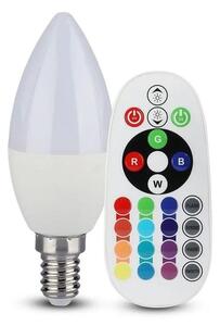 Λάμπα LED RGB Dimmable E14/4,8W/230V 4000K + τηλεχειριστήριο