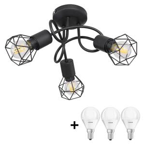 Globo - LED Πλαφονιέρα οροφής XARA 3xE14/4W/230V μαύρο