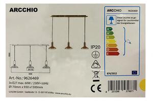 Arcchio - Κρεμαστό φωτιστικό οροφής ράγα JAIKA 3xE27/60W/230V