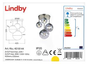 Lindby - Φωτιστικό οροφής RAVENA 2xE27/40W/230V + 2xE27/25W/230V