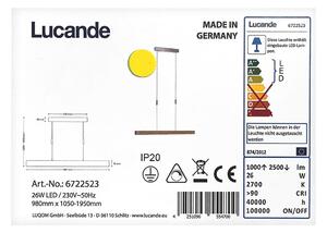 Rothfels - LED Dimmable κρεμαστό φωτιστικό οροφής ράγα ALIN LED/26W/230V