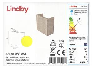 Lindby - Φωτιστικό τοίχου LED YVA 2xLED/2,4W/230V