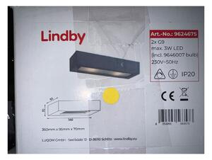 Lindby - Φωτιστικό τοίχου NELLIE 2xG9/5W/230V