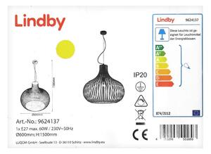 Lindby - Κρεμαστό φωτιστικό οροφής FRANCES 1xE27/60W/230V